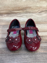 Rachel Shoes Lil' Abelina Flats Burgundy sz 8c