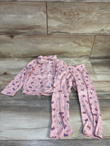 Cozy Couture 2pc Coat Style Pajama Set Pink sz 3T