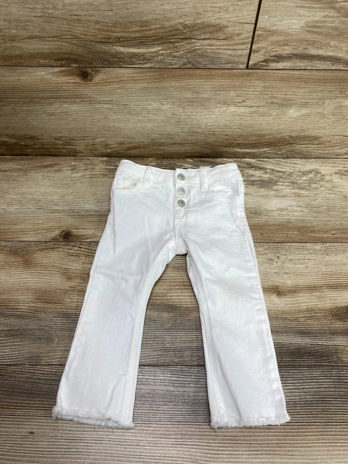 Zara Raw Edge Hem Jeans White sz 12-18m