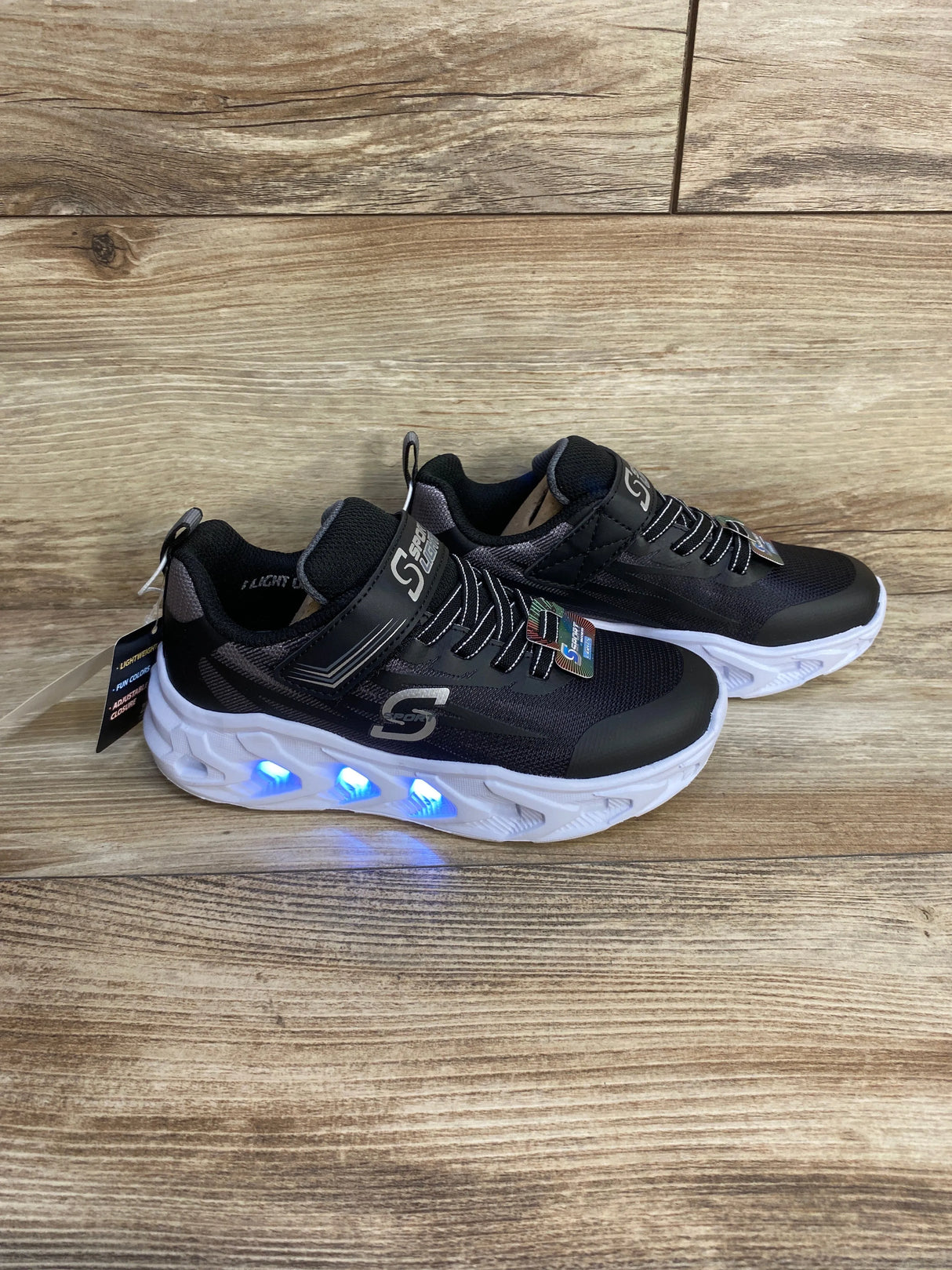 NEW Skechers Jaycob 2.0 Boys' Light-Up Sneakers Black sz 13c