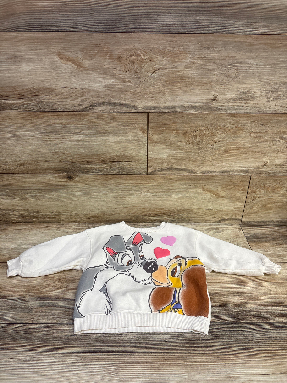Disney Classics Lady and the Tramp Sweatshirt Ivory sz 2T
