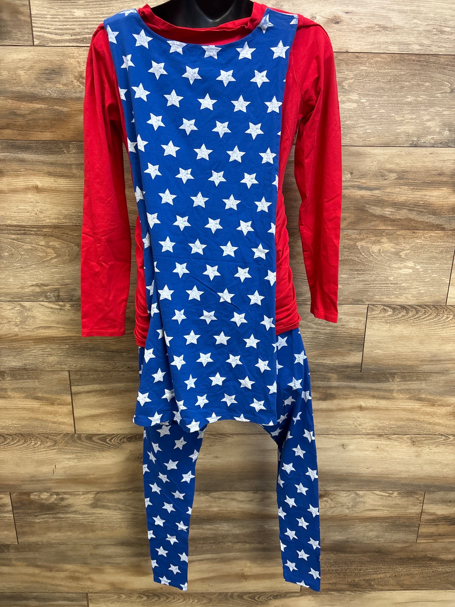 Motherhood Maternity 3pc Super Pregnant Superhero Costume Set Red sz Small