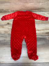 Baby Starters My First Christmas Minky Dot Footed Coverall Red sz 6m