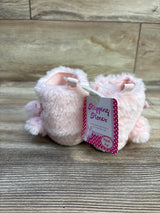 NEW First Steps by Stepping Stones Knit Faux Fur Pom-Pom Botos Pink sz 3/4c