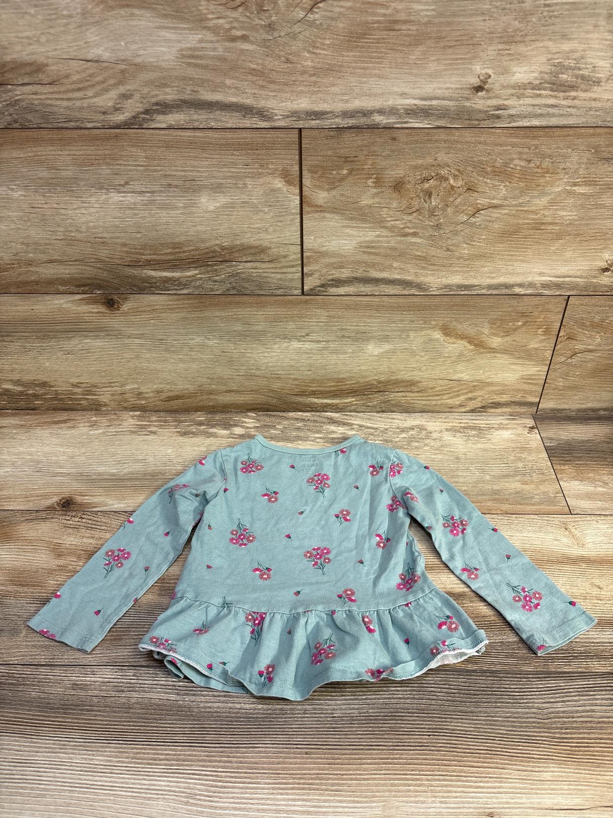 Carter's Floral Peplum Top Green sz 2T