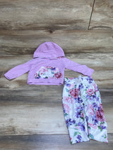 2pc Floral Hoodie & Joggers Purple sz 0-3m