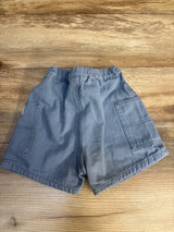 H&M Cotton Canvas Shorts In Dusty Blue sz 2T