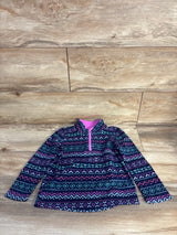 Jumping Beans Patterned Fleece Pullover Blue sz 4T