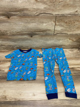 Member's Mark 2pc Space Pajama Set Blue sz 5T