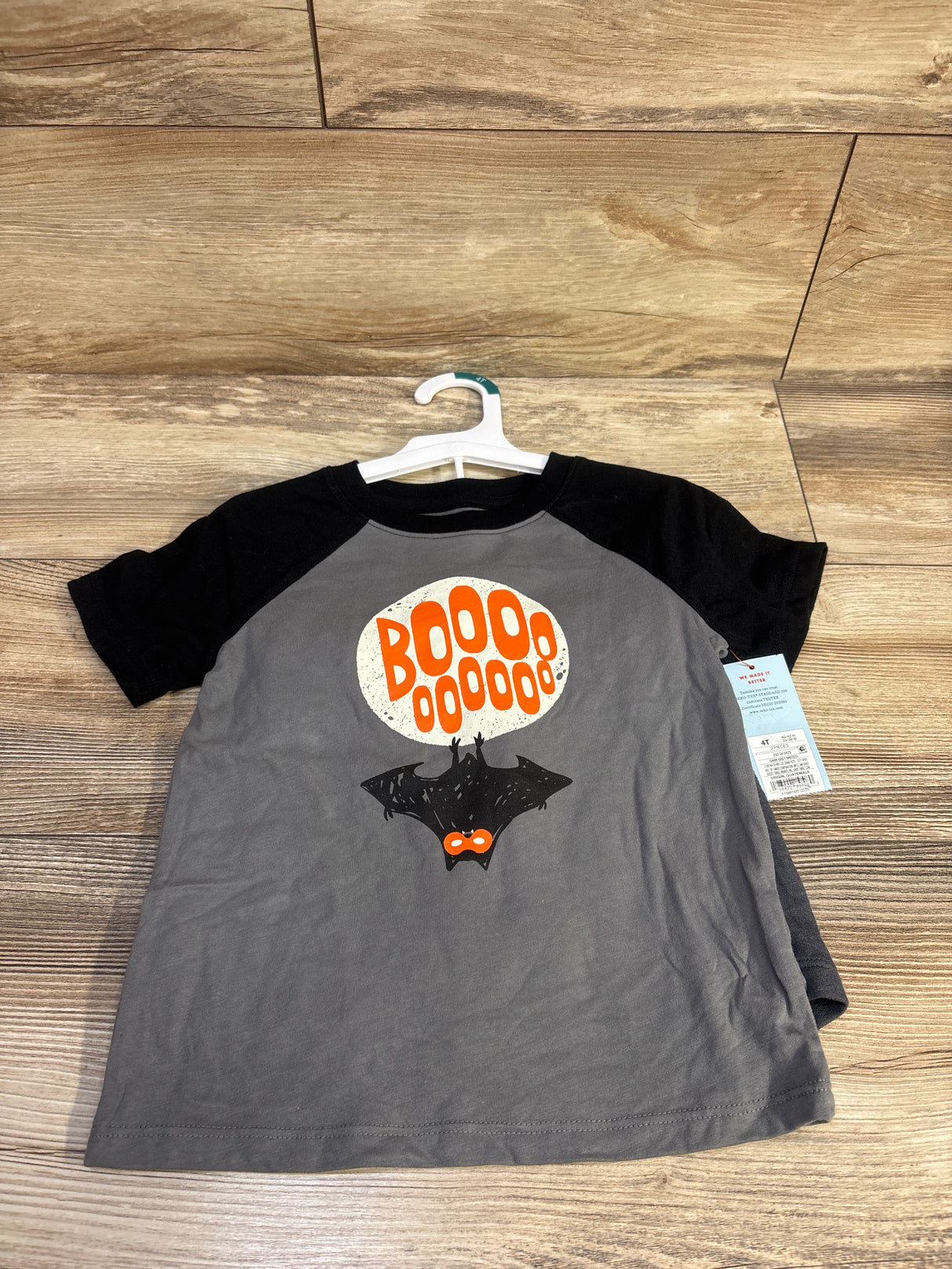 NEW Cat & Jack 2pc Boo Shirt & Shorts Set Black sz 4T