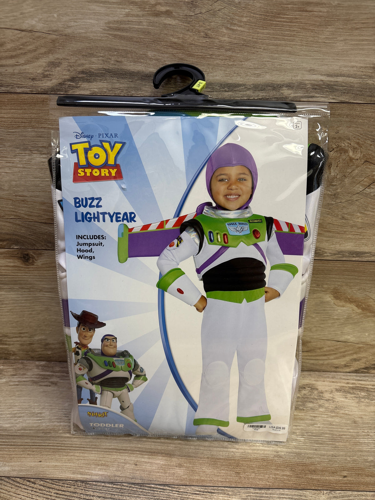 Spirit Halloween 3pc Disney Toy Story Buzz Lightyear Costume White sz 3-4T