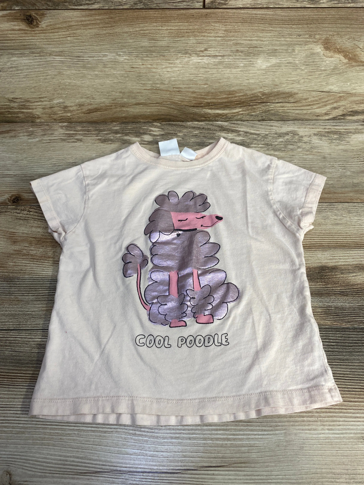 Zara Cool Poodle Shirt Pink sz 3-4T