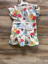 NEW Bluey 2pc Bluey Strawberry Top & Skort Set White sz 18m