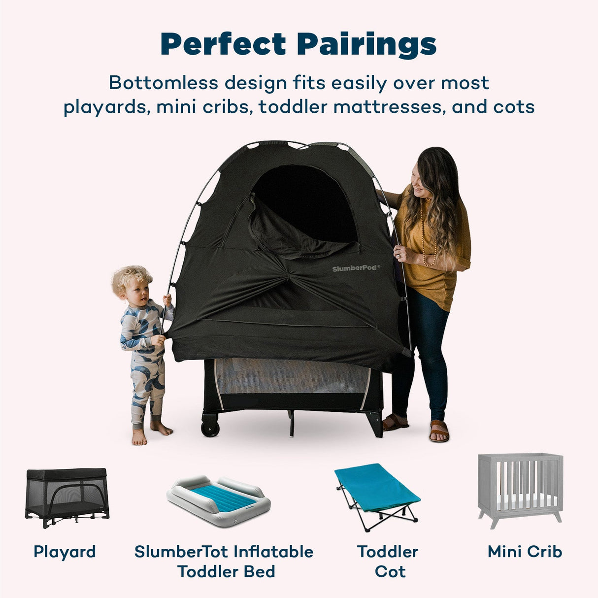 SlumberPod Blackout Sleep Tent, Black