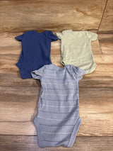 Just One You 3pk Ribbed Bodysuits Blue sz Newborn