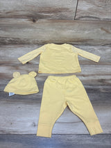 Cloud Island x Disney Winnie The Pooh 3pc Shirt, Pants, & Hat Set Yellow sz 0-3m