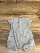 Carter's Button-Front Shortie Romper Blue sz 9m