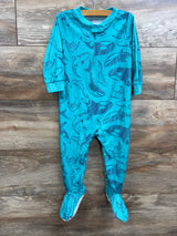 Just One You Shark Print Sleeper Blue sz 18m