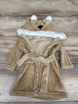 Modern Baby Plush Hooded Bath Robe Tan sz 0-9m