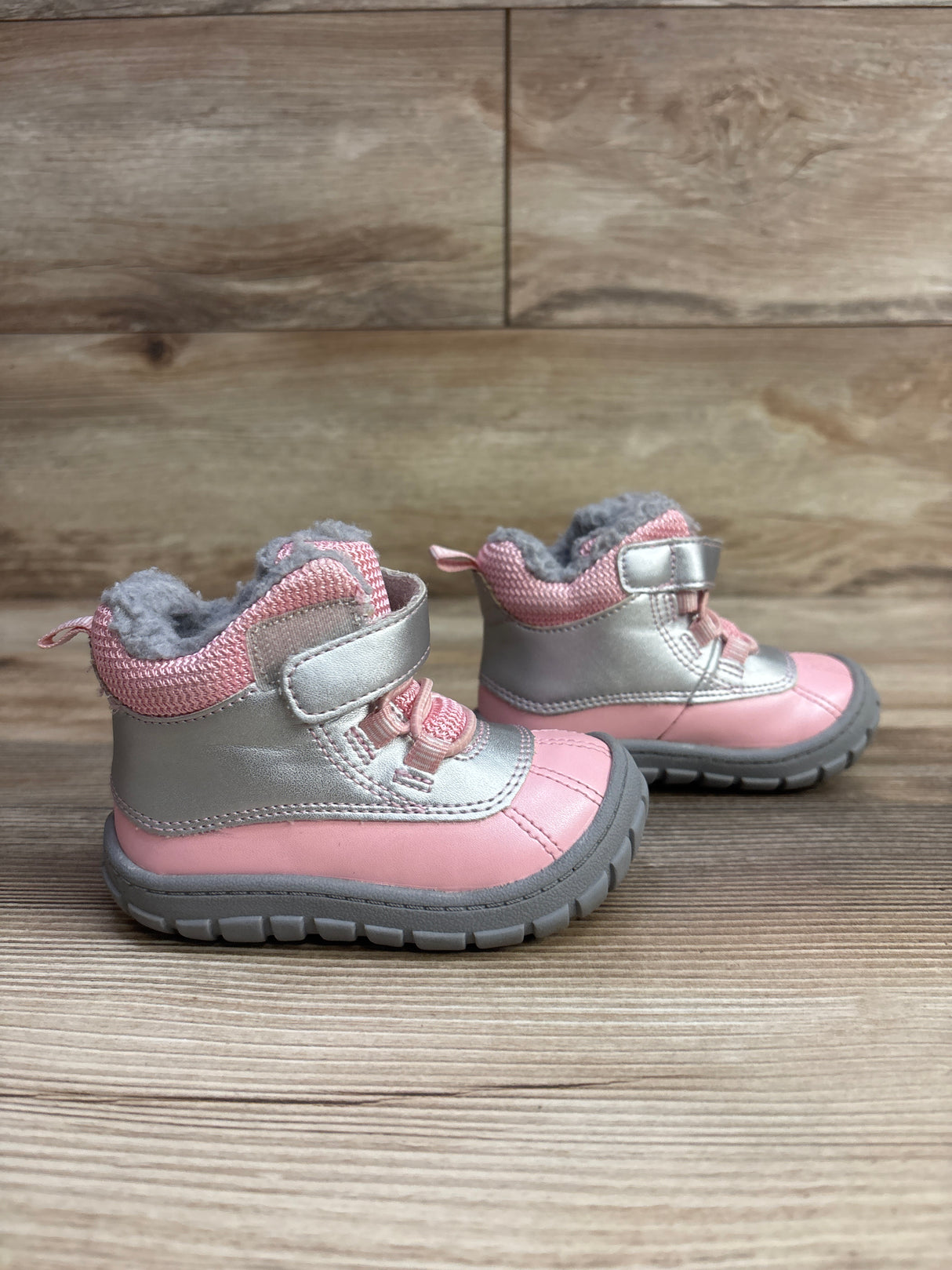 Wonder Nation Fur Lined Boots Pink sz 5c