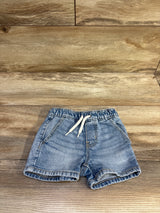 Old Navy Drawstring Stretch Denim Shorts Blue sz 12-18m