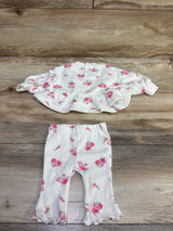 Grayson Mini 2pc Amour Sweatshirt & Joggers Set Ivory sz Newborn