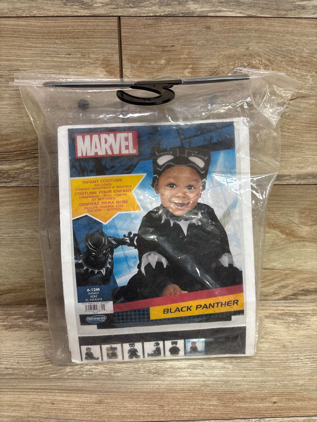 Jazwares Costumes Marvel Black Panther 3pc Costume Black sz 6-12m