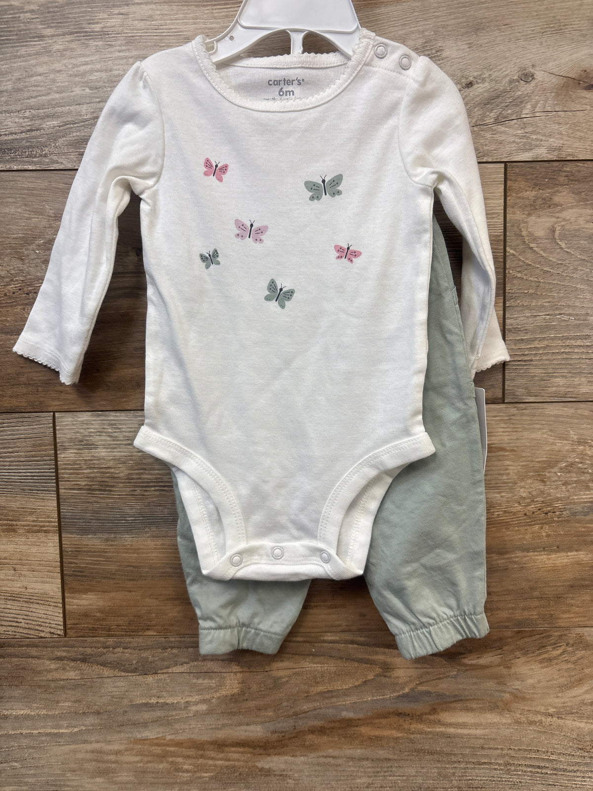 NEW Carter's 2pc Bodysuit & Pants Set White sz 6m