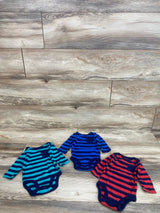 Simple Joys 3pk Striped Bodysuits Blue sz 0-3m