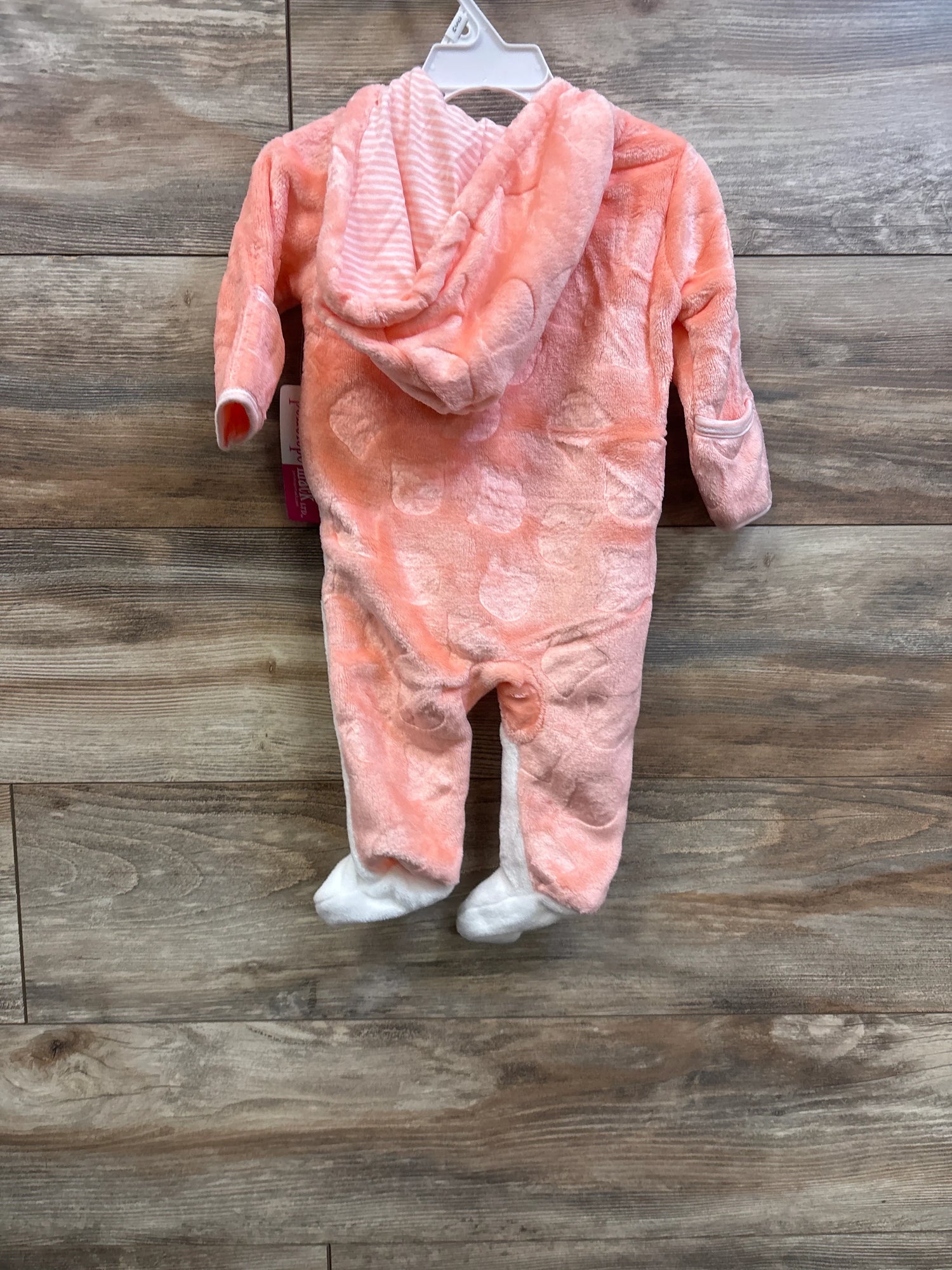 NEW Penelope Mack Plush Hooded Coverall Pink sz 0/3m