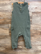 H&M Henley Waffle Knit Coverall Olive sz 2T