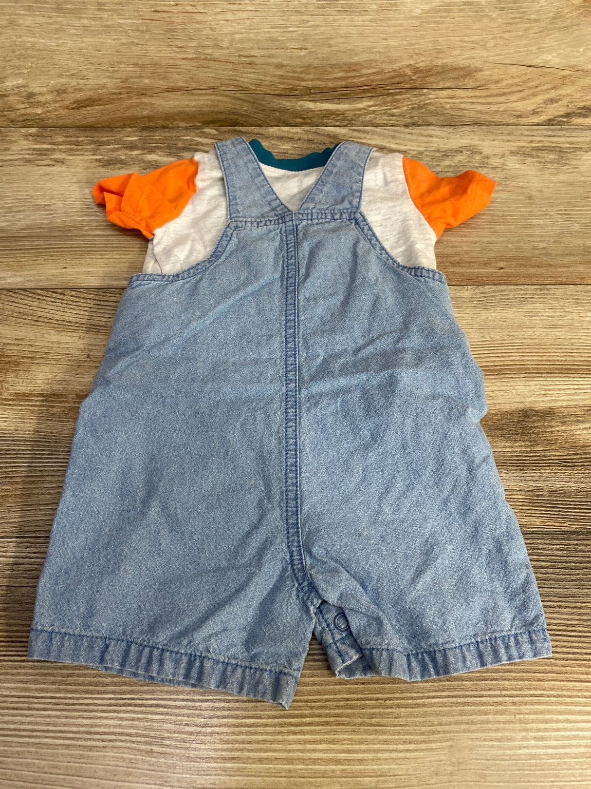Carter's 2pc Shortall Set Orange/Blue sz 6m