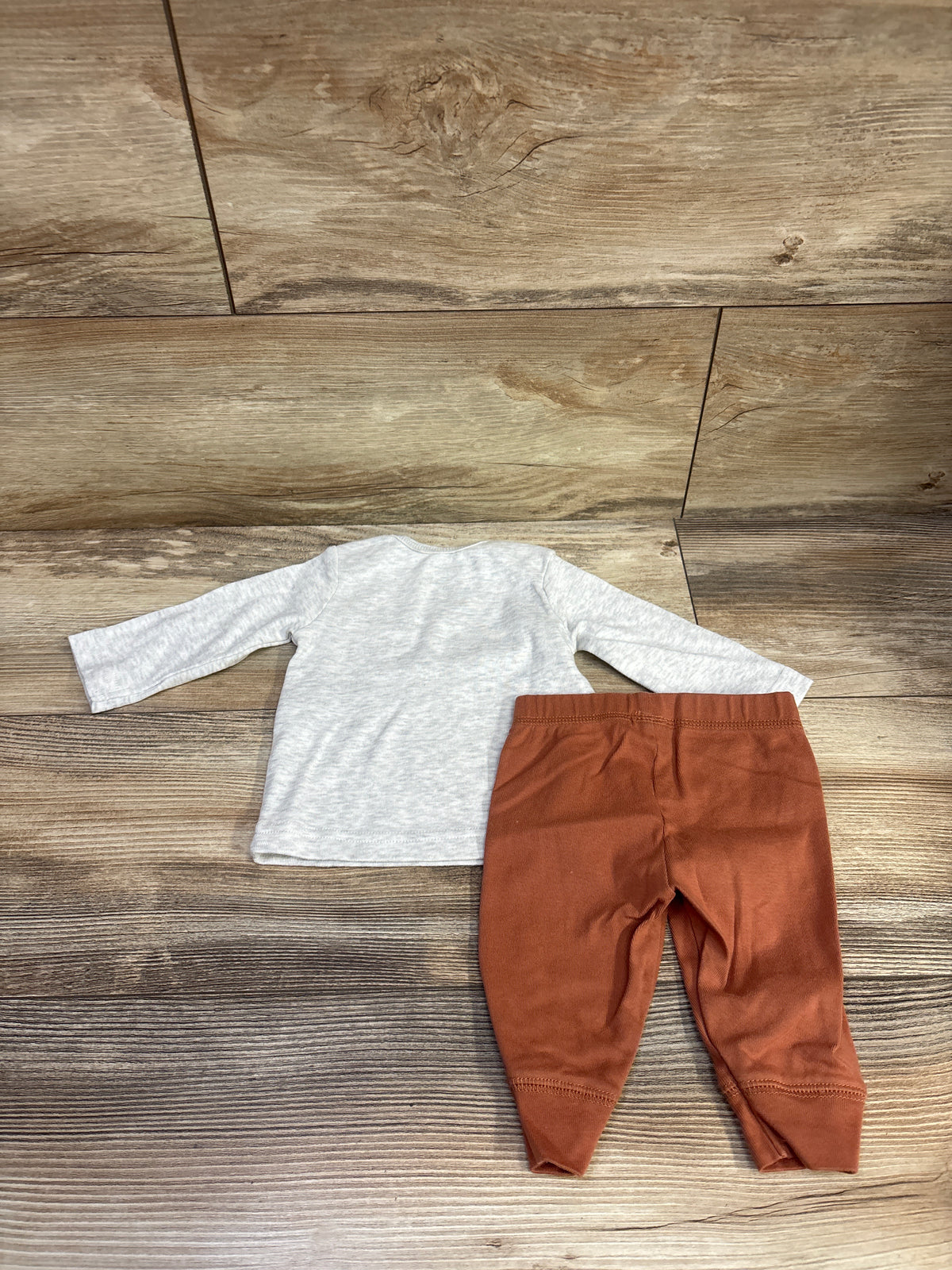Just One You 2pc My First Thanksgiving Shirt & Bottoms Set Grey sz 3m