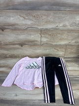 Adidas 2pc Shirt & Leggings Pink sz 5T - Me n Mommy To Be