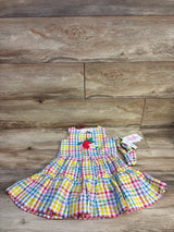 NEW Bonnie Jean 2pc Strawberry Seersucker Dress & Headband White sz 2T