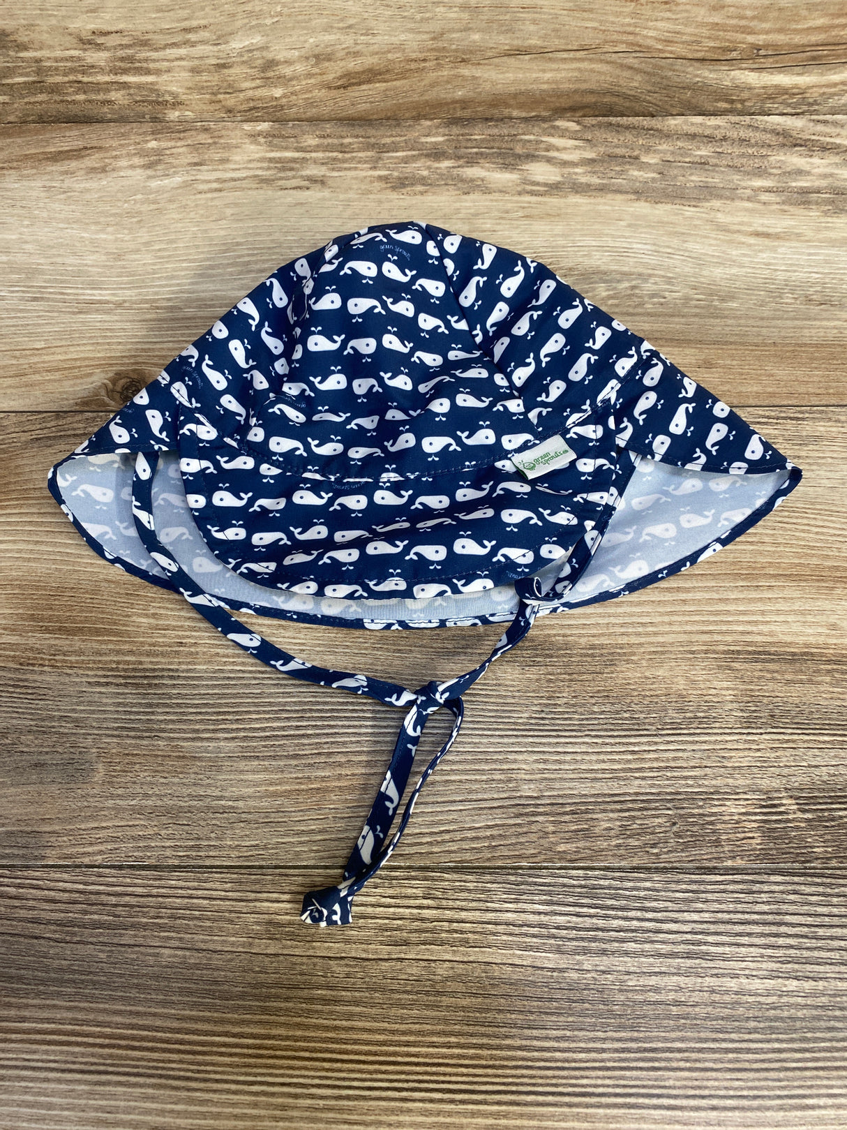 Green Sprouts UPF50+ Flap Sun Protection Hat, Navy sz 0-6m