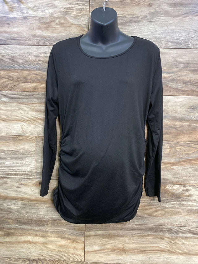 Ekouaer Ruched Shirt Black sz XL - Me n Mommy To Be