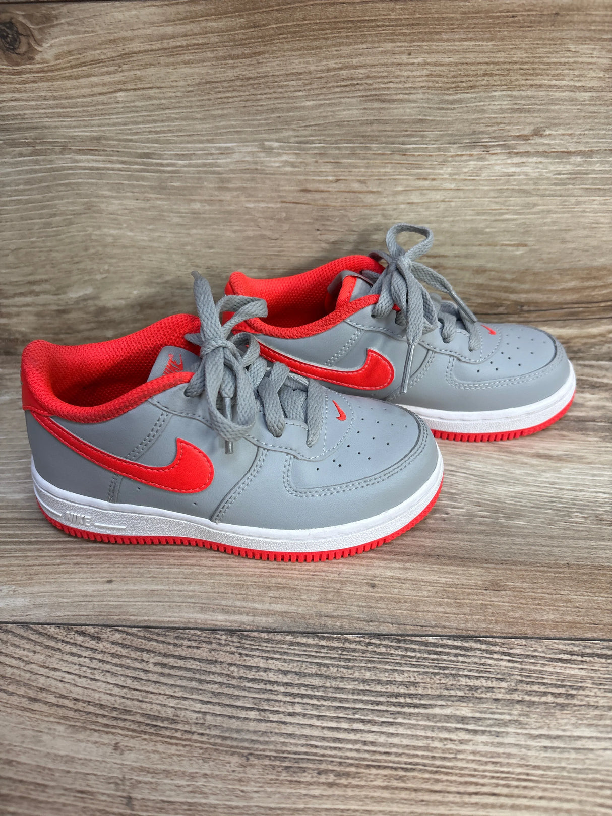 Force 1 TD 'Light Smoke Bright Crimson' Sneakers sz 9c - Me n Mommy To Be