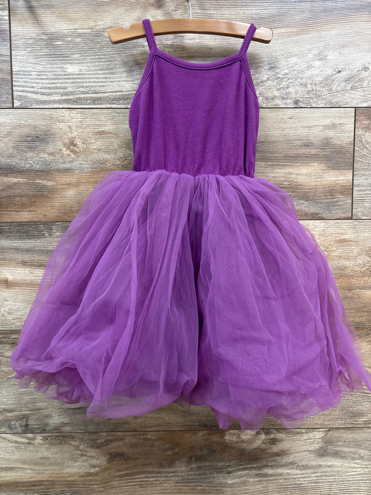 Ribbed Tulle Dress Purple sz 3-4T - Me n Mommy To Be