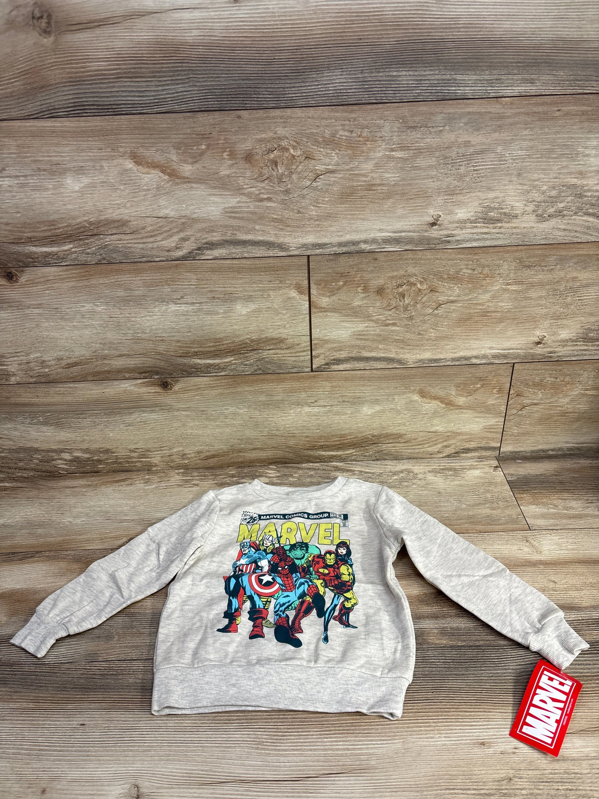 NEW Marvel Comics Graphic Sweatshirt Oatmeal sz 3T