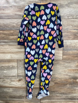 Carter's Heart Print Blanket Sleeper Navy sz 3T