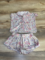 Tahari Baby 2pc Floral Coat Style Pajama Set White sz 3T