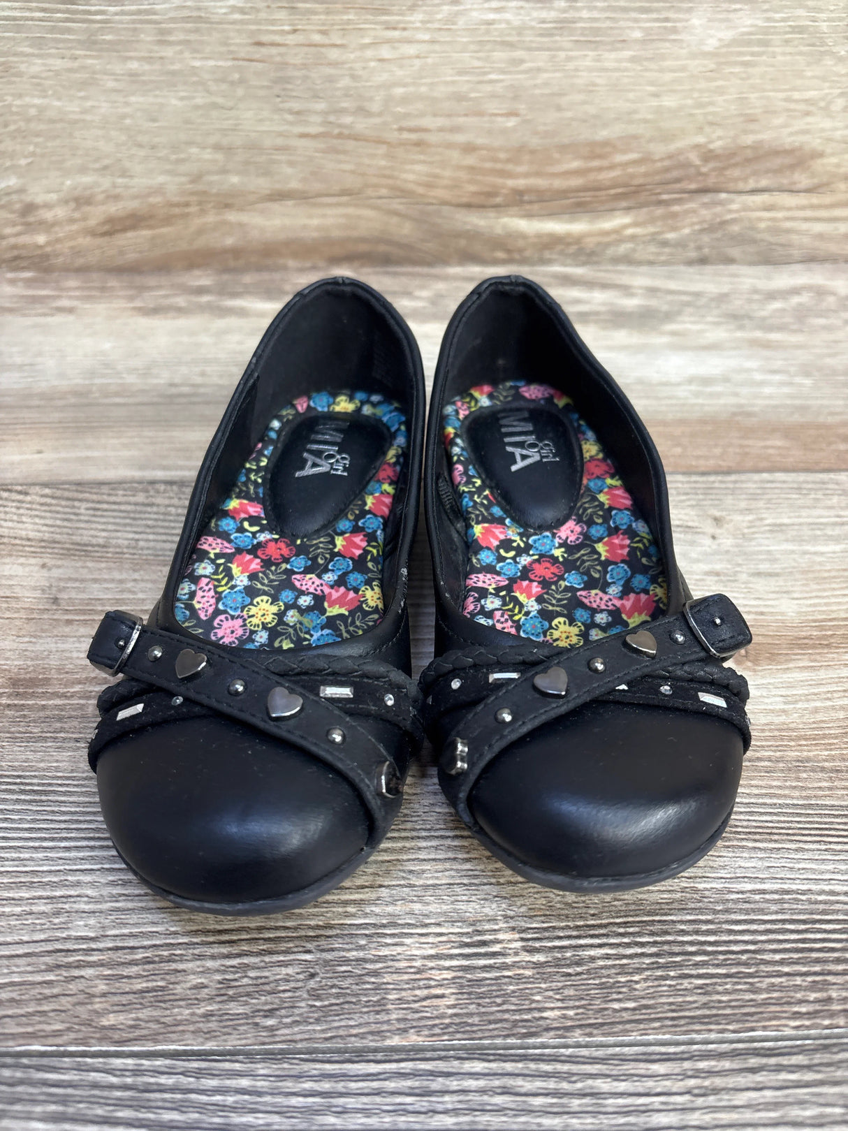 Girl MIA Ballerina Flats Black sz 12c - Me n Mommy To Be