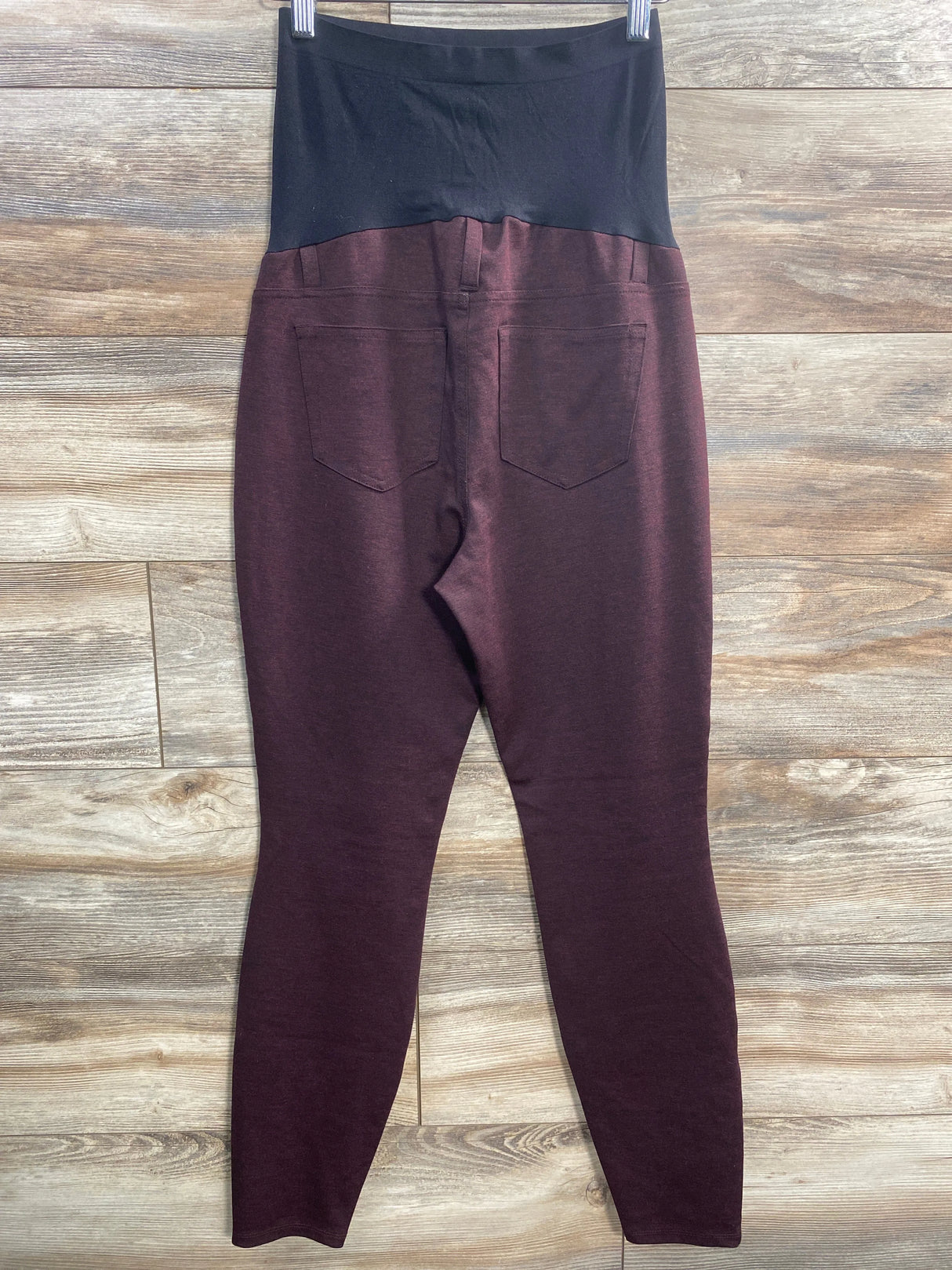 a:glow Maternity Full Panel Pants Burgundy sz Small