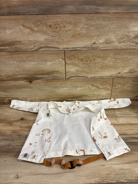Bibado Coverall Weaning Bib in Serengeti Spaghetti White for infants 6-36m