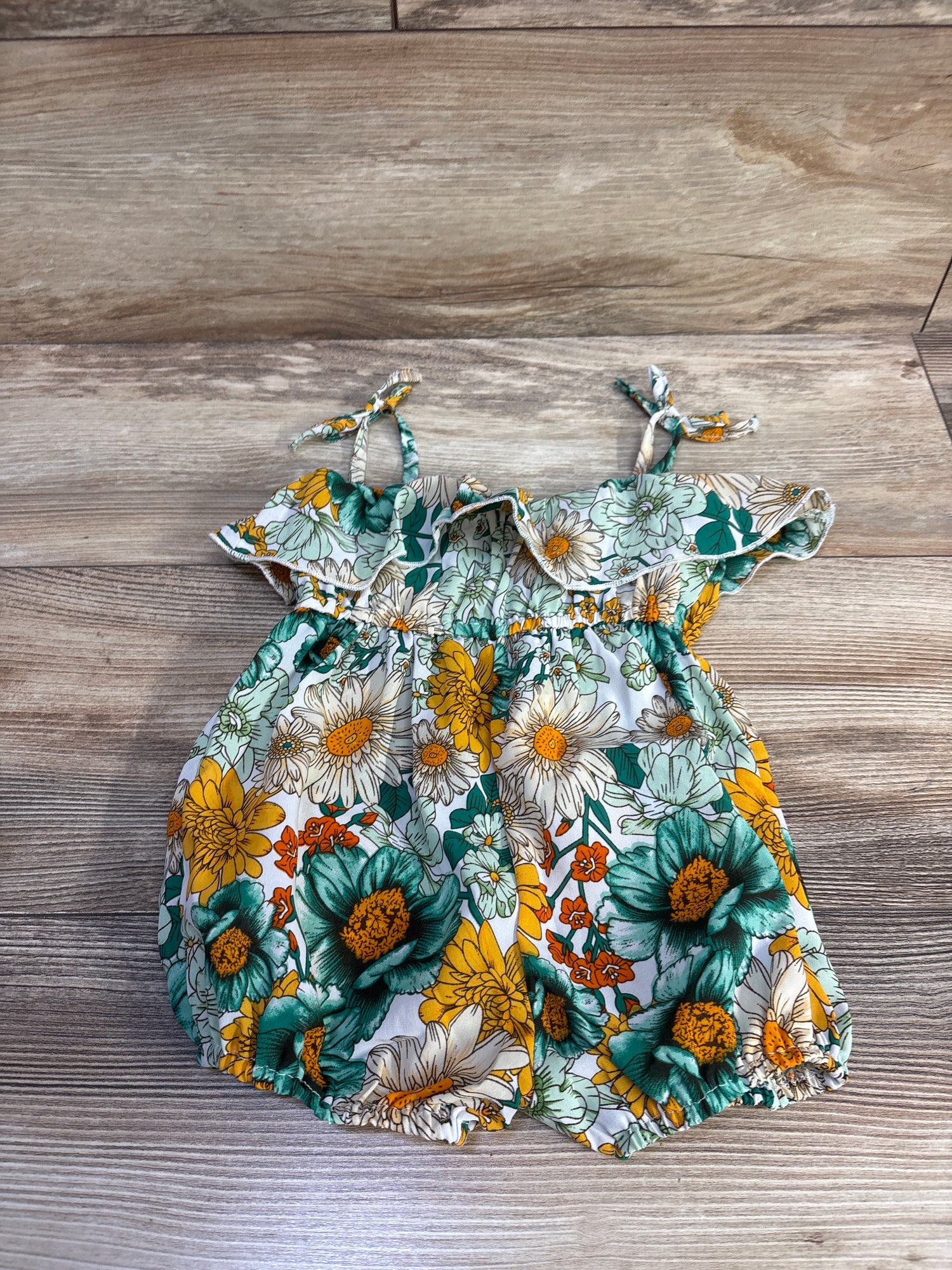 Shein Floral Romper White sz 6-9m
