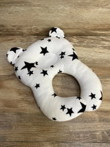 Baby Head & Neck Support Travel Pillow Black Stars