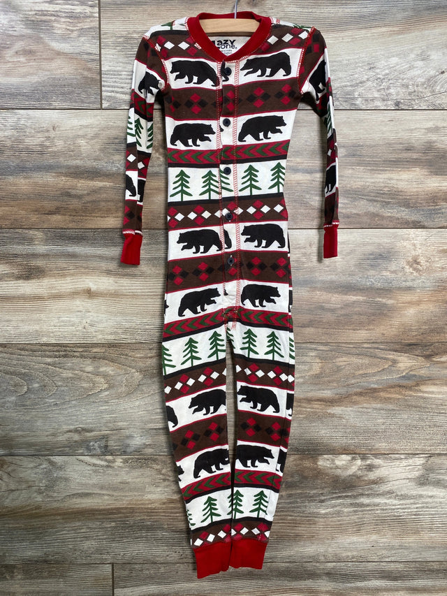 Lazy One Bear Essentials Onesie Flapjack Red/White sz 3T - Me n Mommy To Be