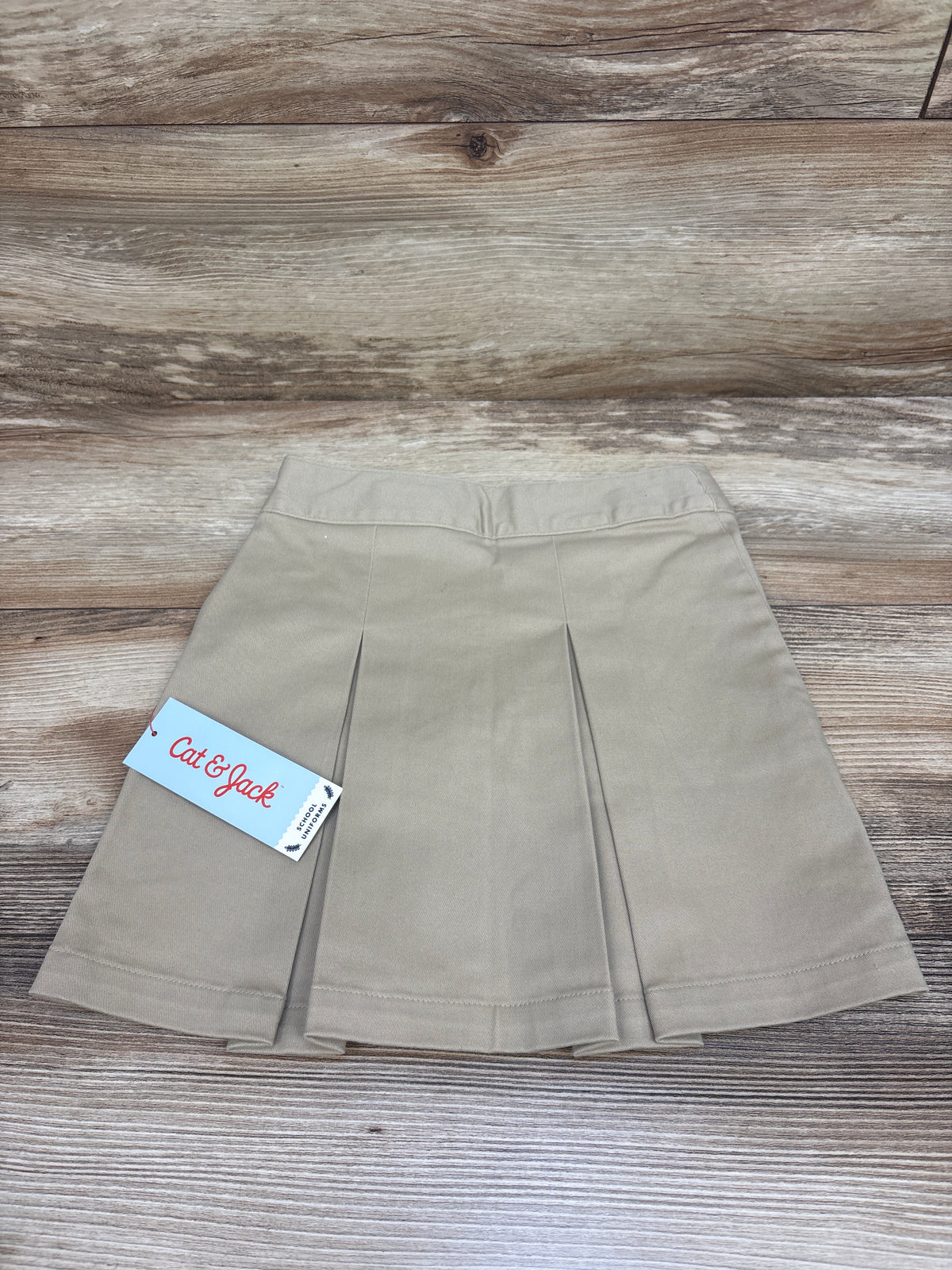NEW Cat & Jack Pleated Uniform Skirt Tan sz 4T