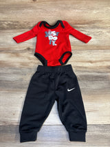 Nike 2pc Waffle Knit Bodysuit & Bottoms Set Red sz 3m